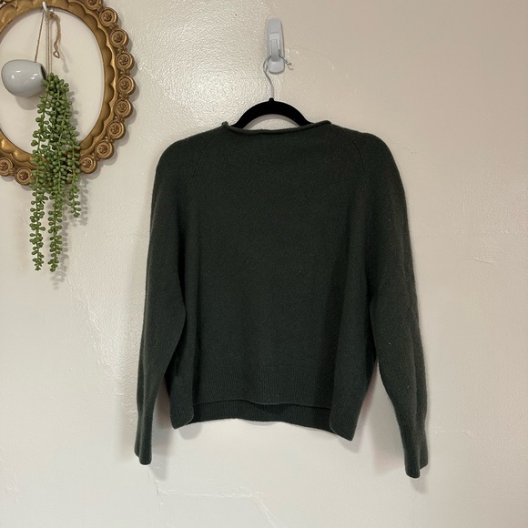 Quince Mongolian Cashmere Boatneck Sweater, Moss, Large - Picture 6 of 7